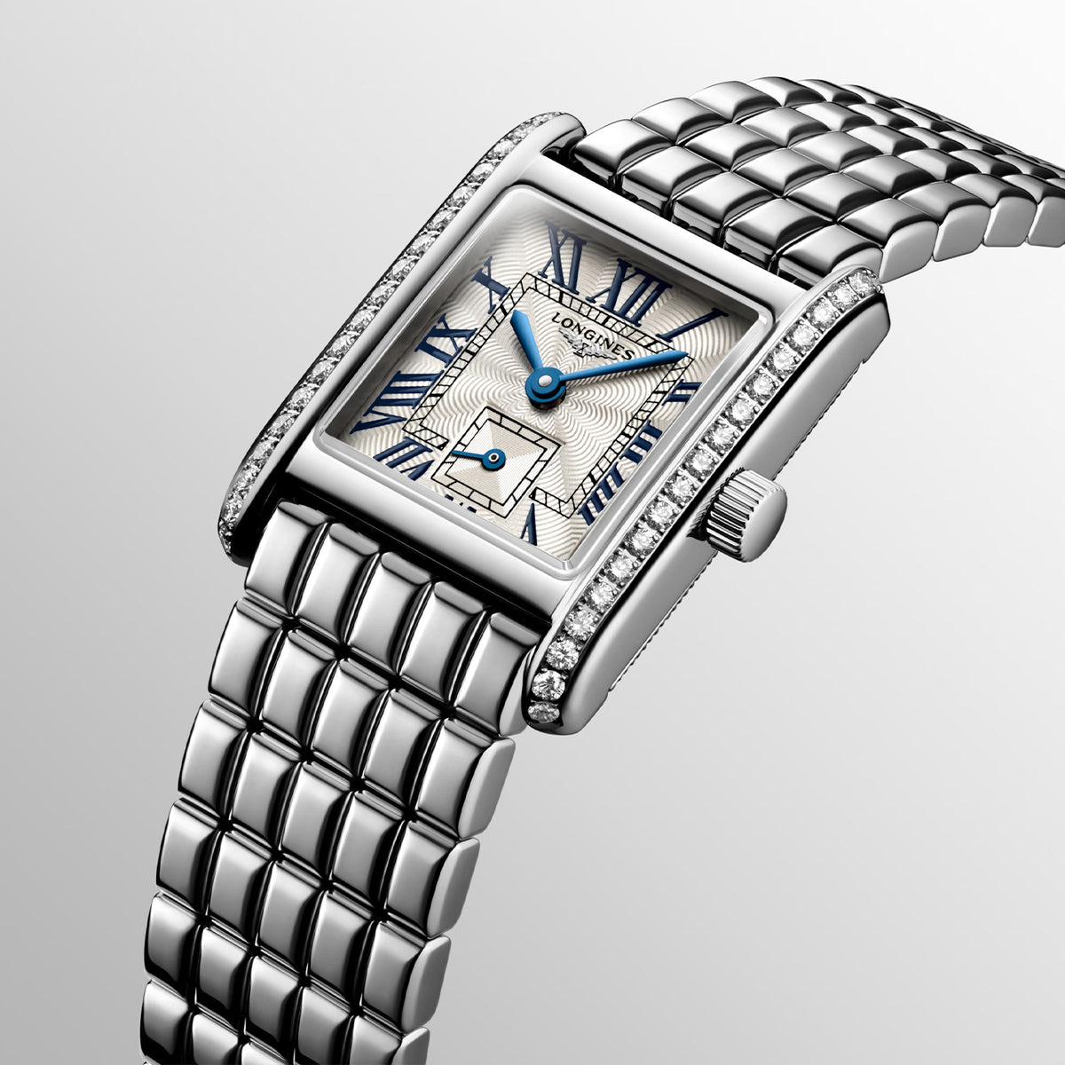 Mini DolceVita 21.5 x 29mm Diamond Silver Dial Stainless Steel Watch