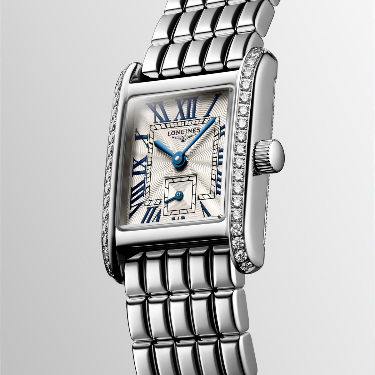 Mini DolceVita 21.5 x 29mm Diamond Silver Dial Stainless Steel Watch