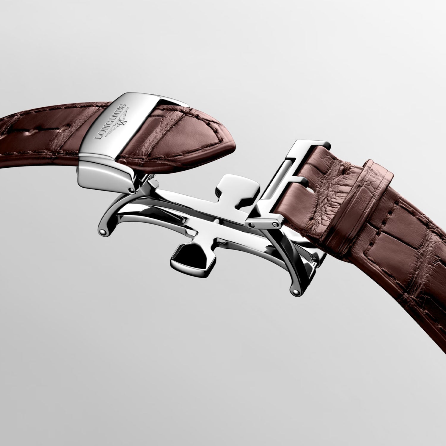 Master Collection Chrono Monopusher 41mm - Ivory Barleycorn Dial on Leather Strap