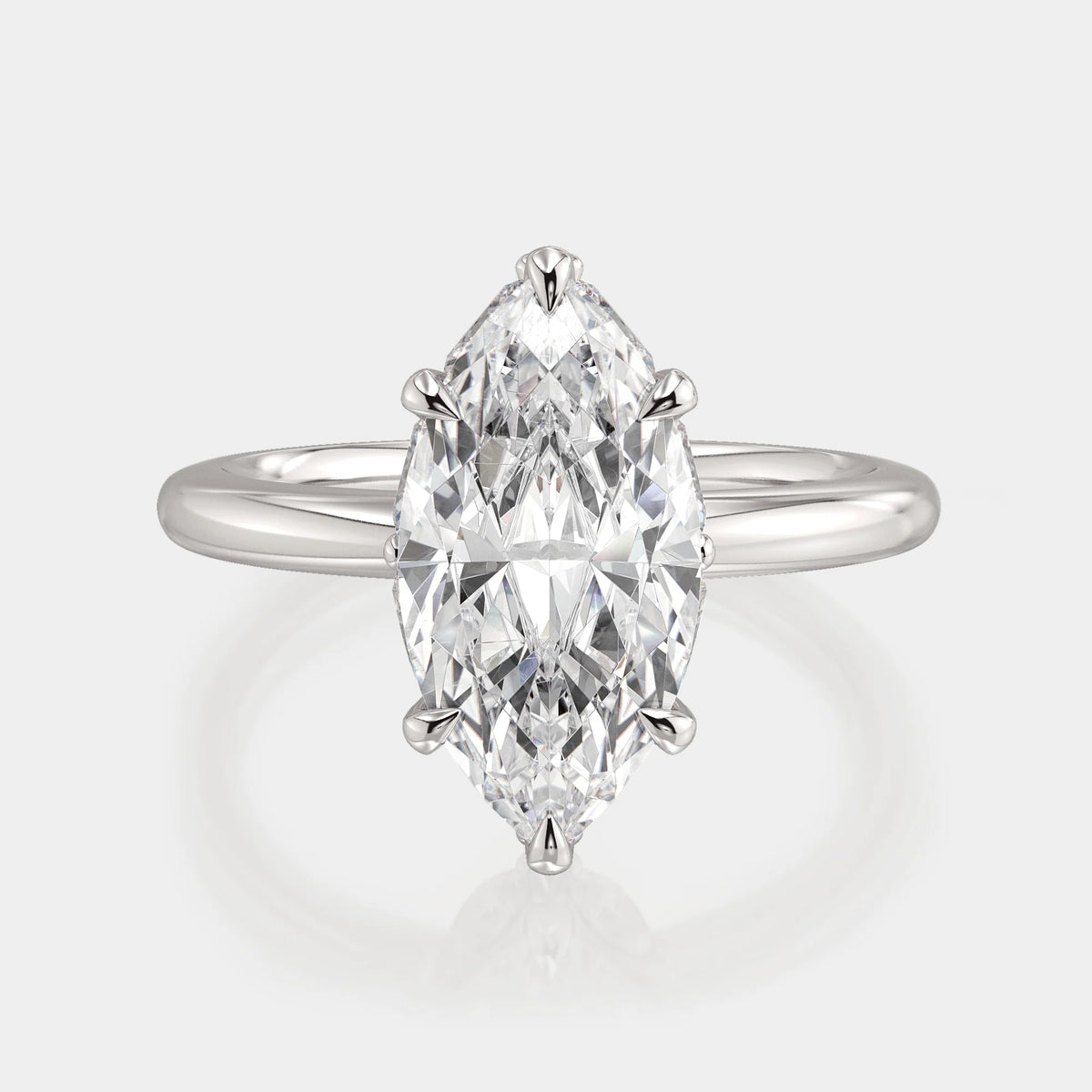 Michael M | Marquise Solitaire Engagement Ring Platinum - R832