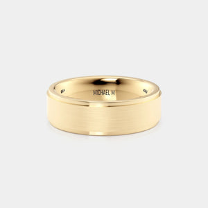 Classic Brushed Wedding Ring 18k Yellow Gold – MB103