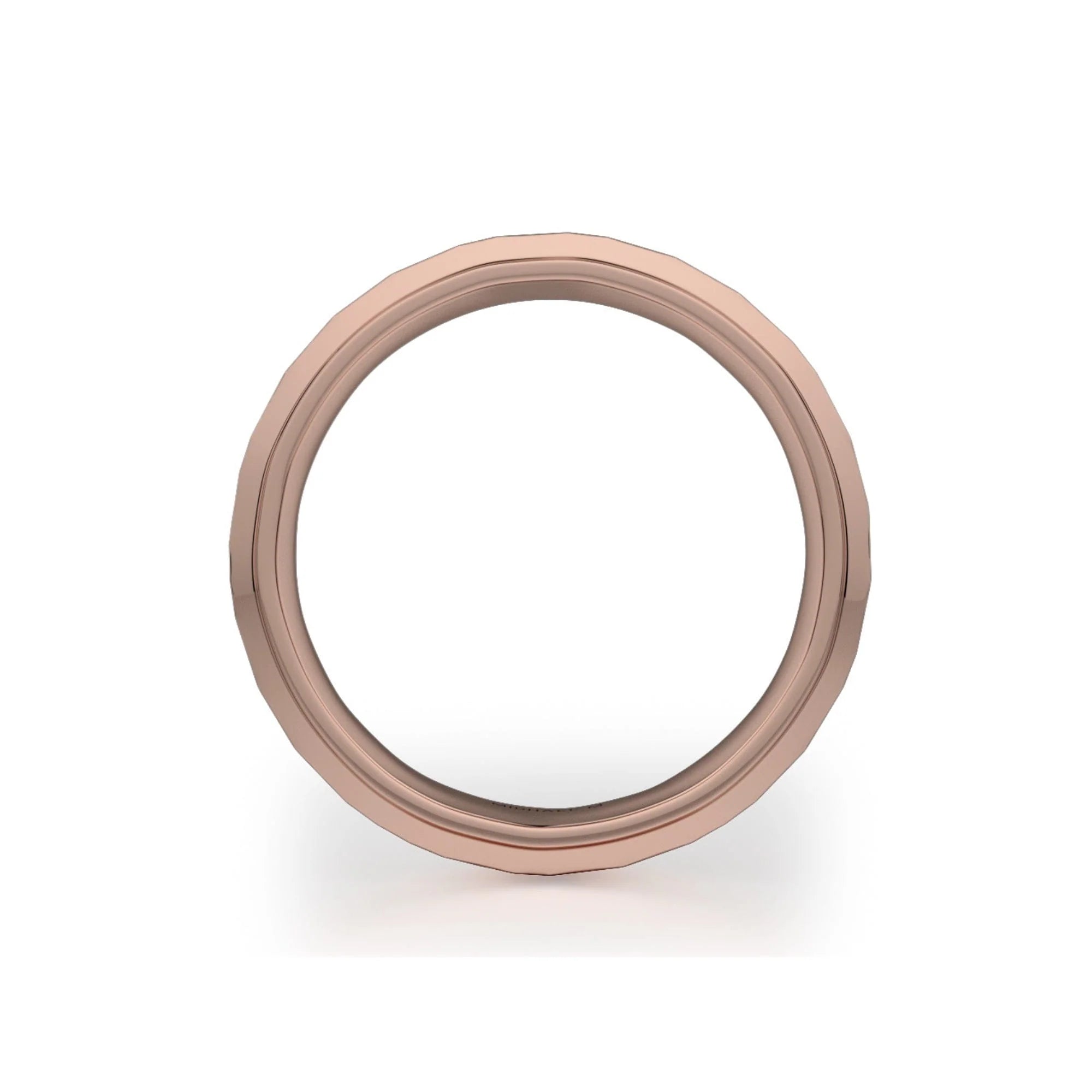 Hammered Wedding Ring 14k Rose Gold – MB114