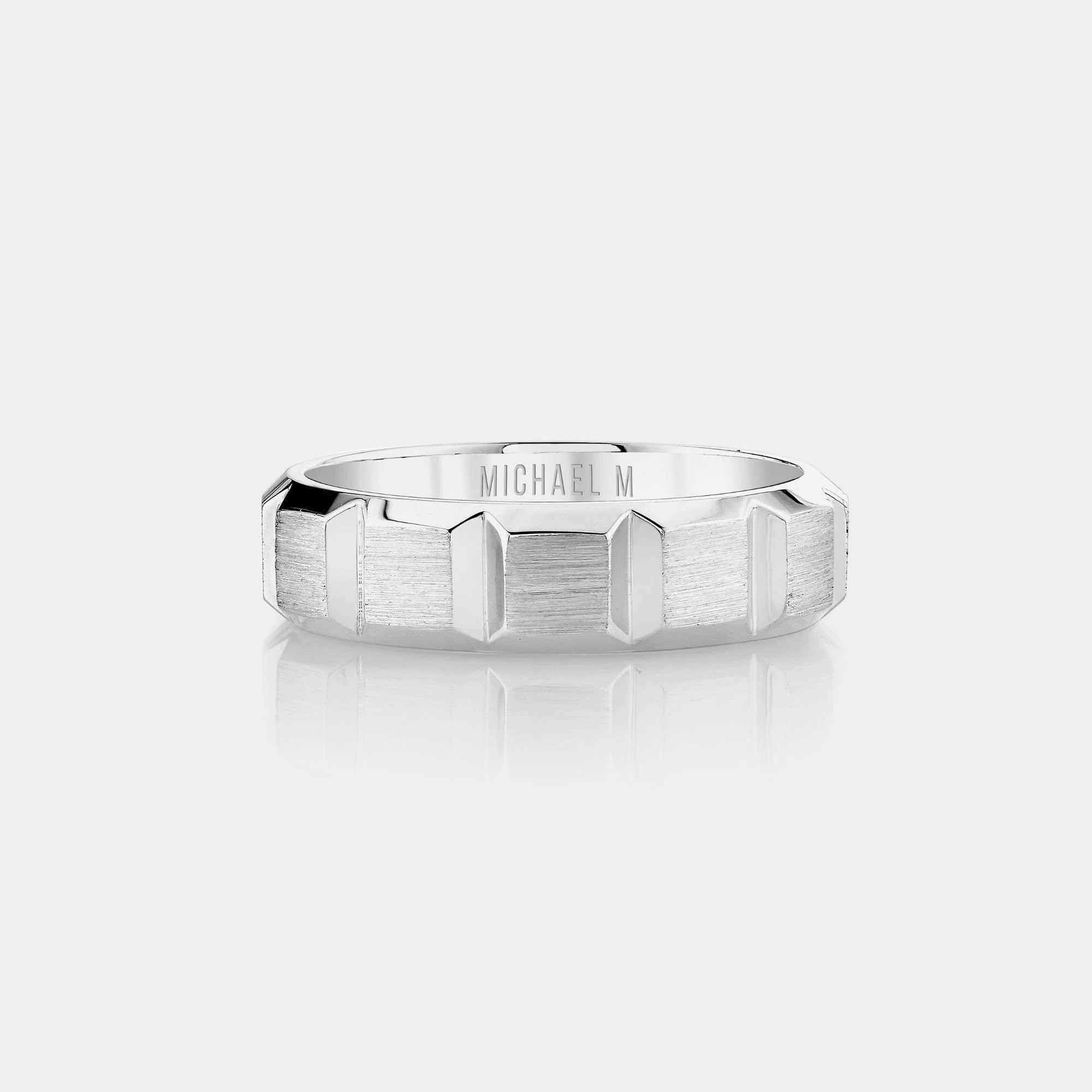 Modern Wedding Ring 14k White Gold - MB120