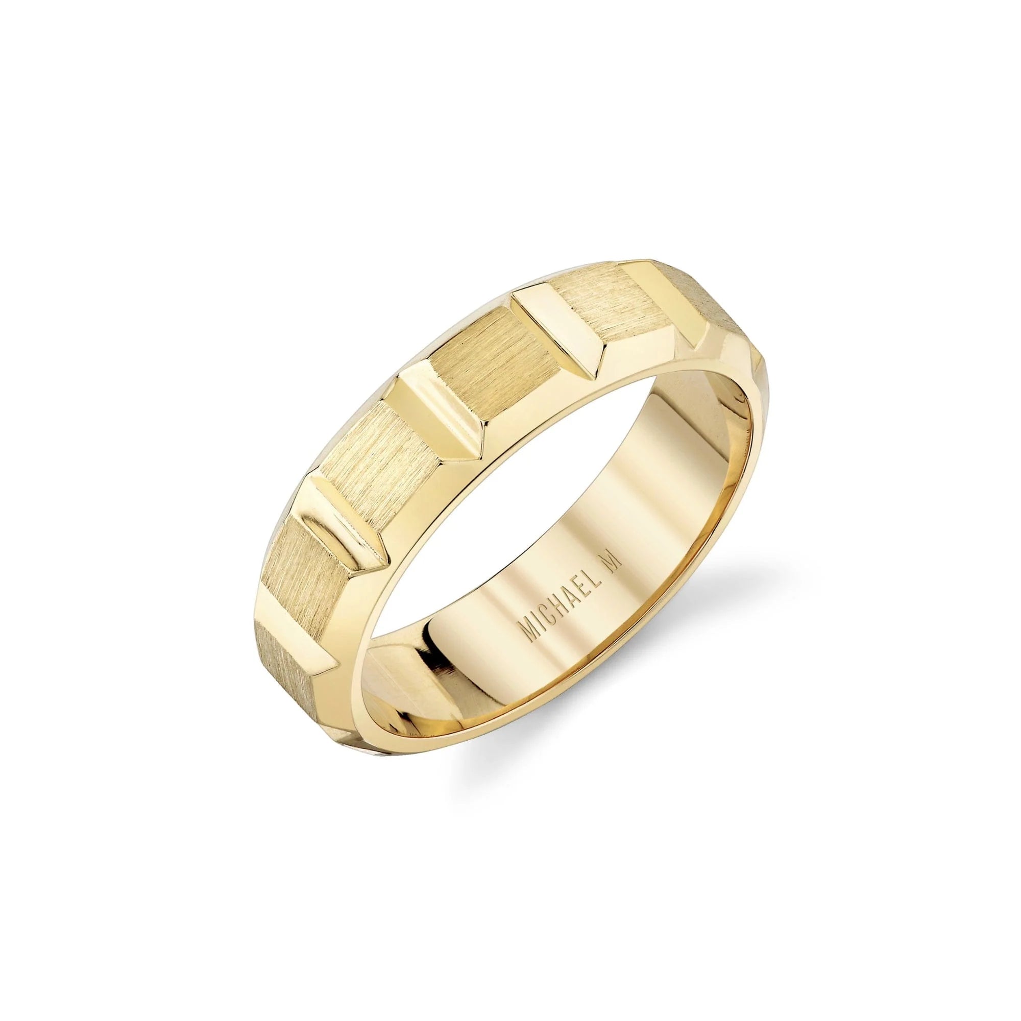 Modern Wedding Ring 14k Yellow Gold - MB120