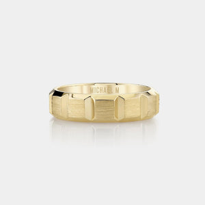 Modern Wedding Ring 18k Yellow Gold - MB120