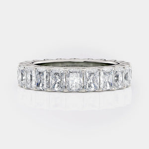 Radiant Eternity Wedding Ring 18k White Gold - B337