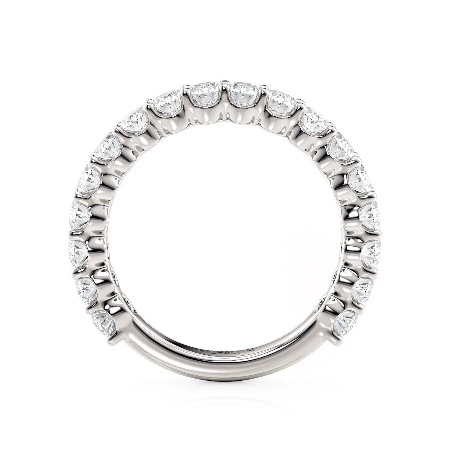Oval Diamond Wedding Ring Platinum - R795SB