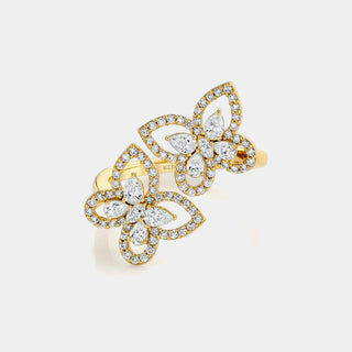 Montage Butterfly Diamond Bypass Ring