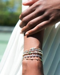 Fancy Cut Staggered Diamond Tennis Bracelet