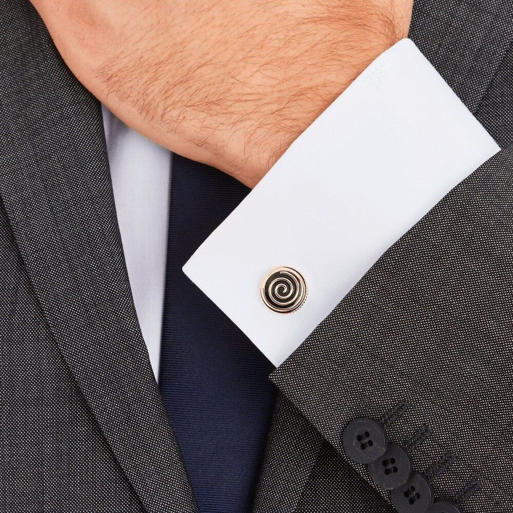 モンブラン カフス マイルス・デイヴィス 114780 Montblanc | Miles Davis Cufflinks - Rose Gold PVD & Black Enamel