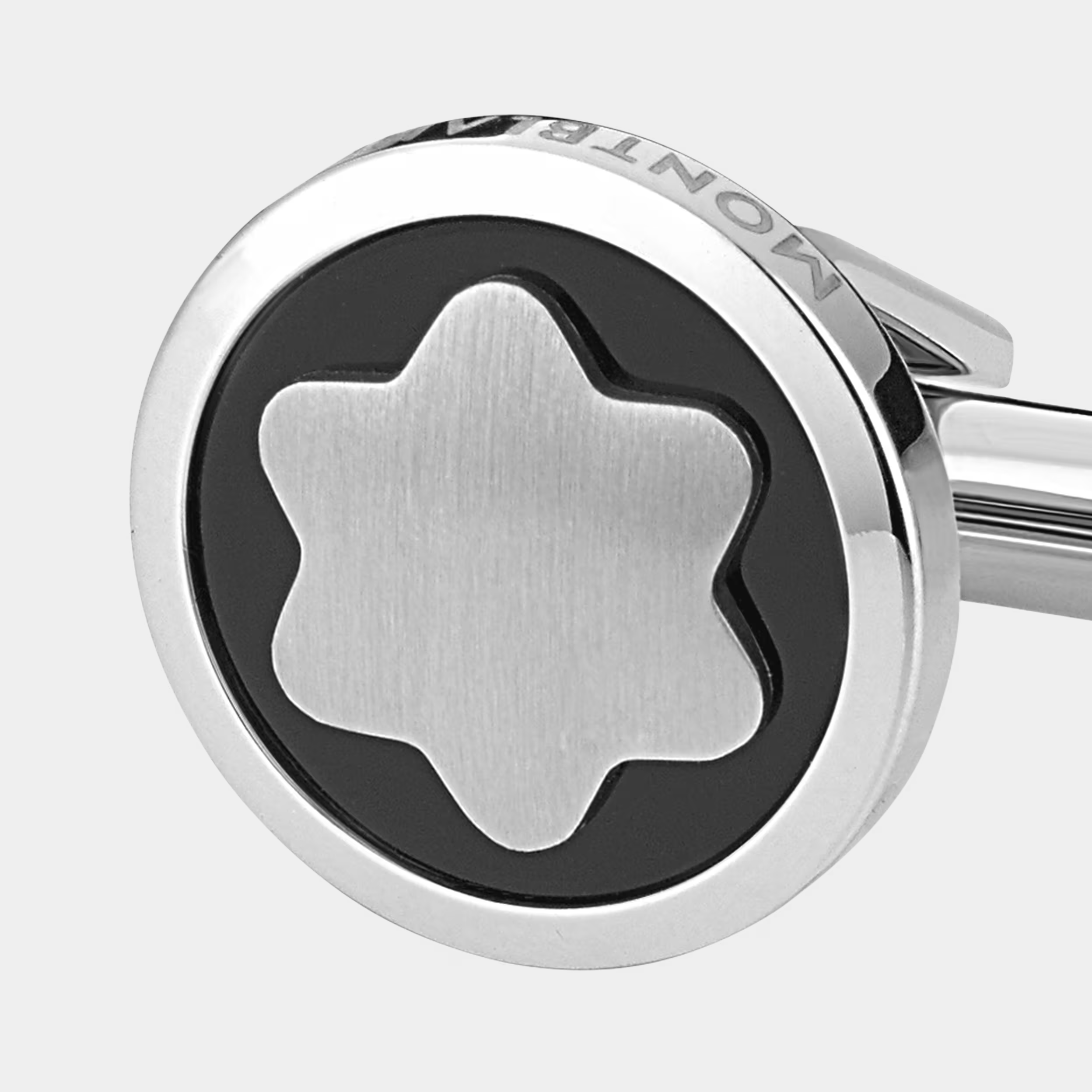 Montblanc Star Cufflinks - Stainless Steel & Onyx