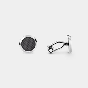 Montblanc Extreme 2.0 Cufflinks - Stainless Steel & Carbon-pattern