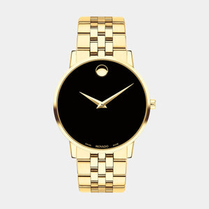 Museum Classic 40 mm - Black Dial on Gold PVD Bracelet