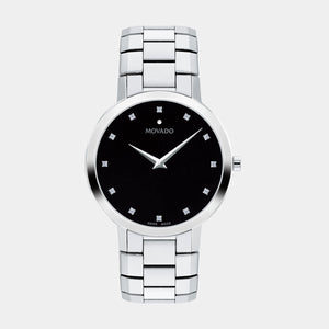 Faceto 39 mm - Black Dial on Stainless Steel Bracelet
