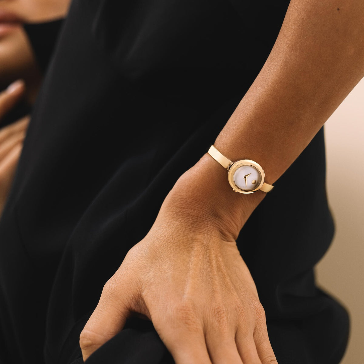 Movado | Museum Bangle Gold - Silver Dial on Bracelet
