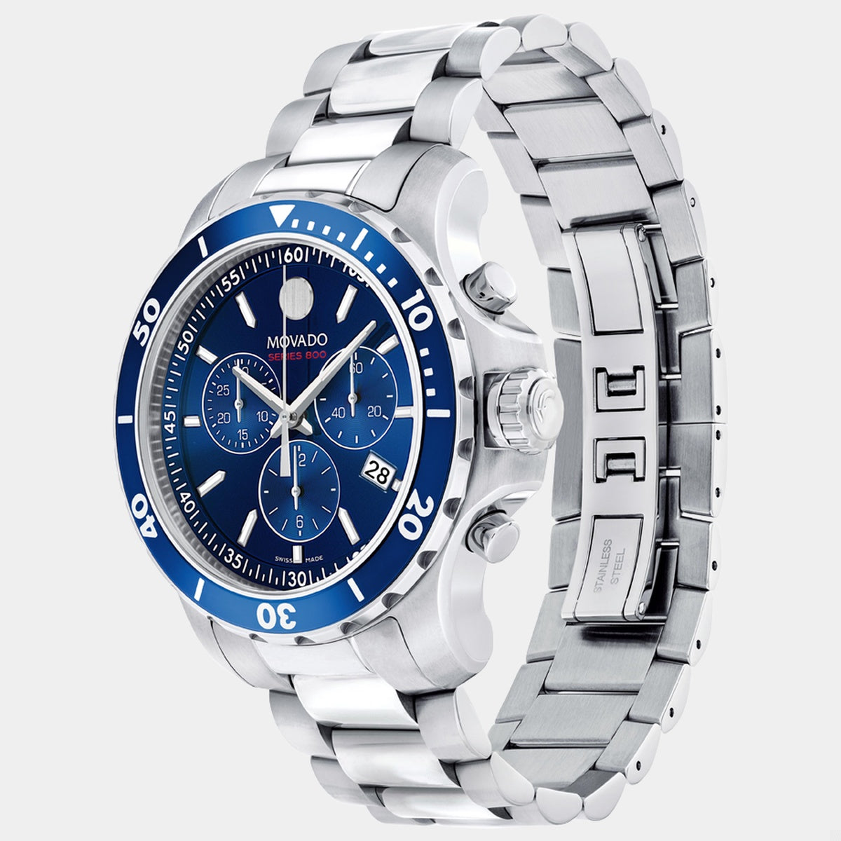 Movado | Series 800 Chronograph 42 mm - Blue Dial on Bracelet