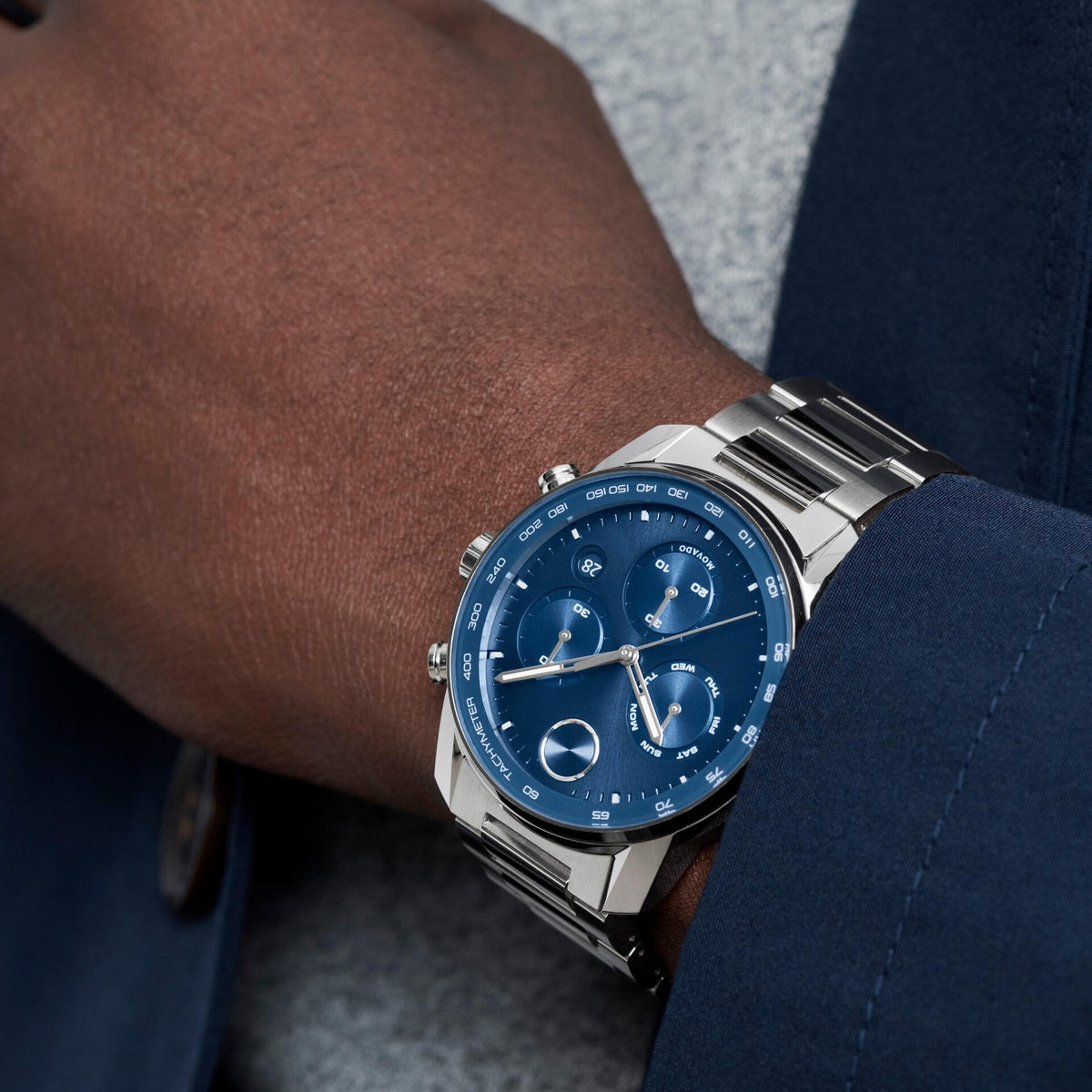 BOLD Verso Chronograph 44 mm - Blue Dial on Bracelet