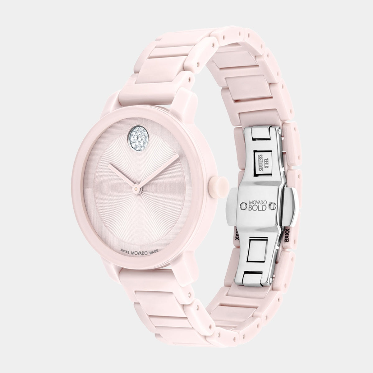 BOLD Evolution 2.0 Ceramic 34mm - Pink Dial on Bracelet