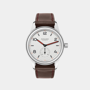 Club 36mm – White Silver Dial on Strap