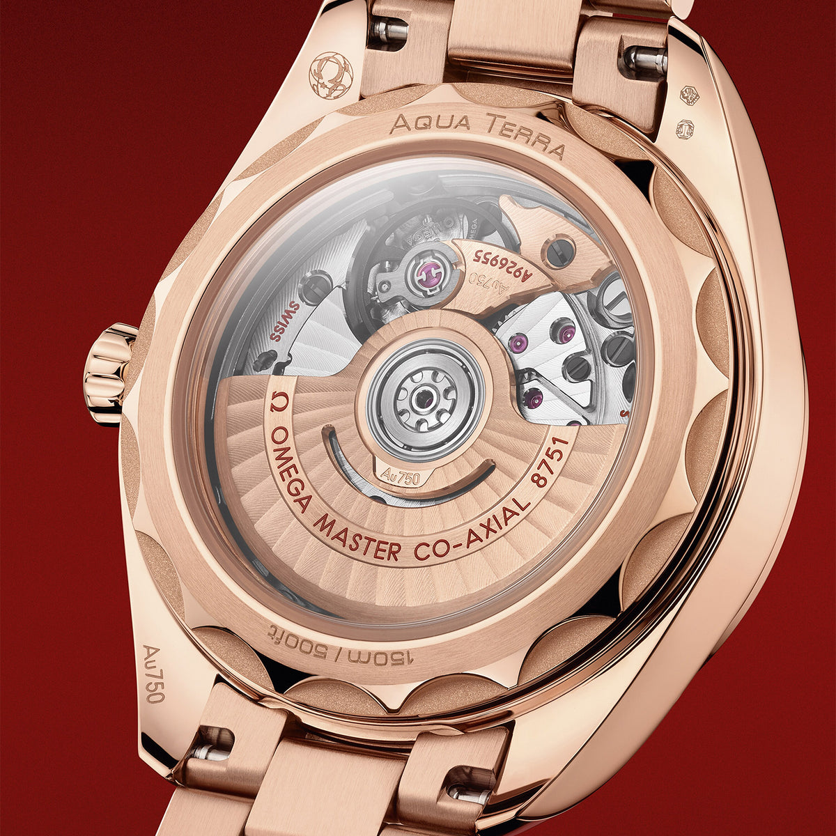 Seamaster Aqua Terra 150M 30mm Burgundy Diamond Sedna™ Gold Watch