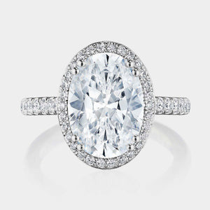 Oval Halo Platinum Engagement Ring - 269122