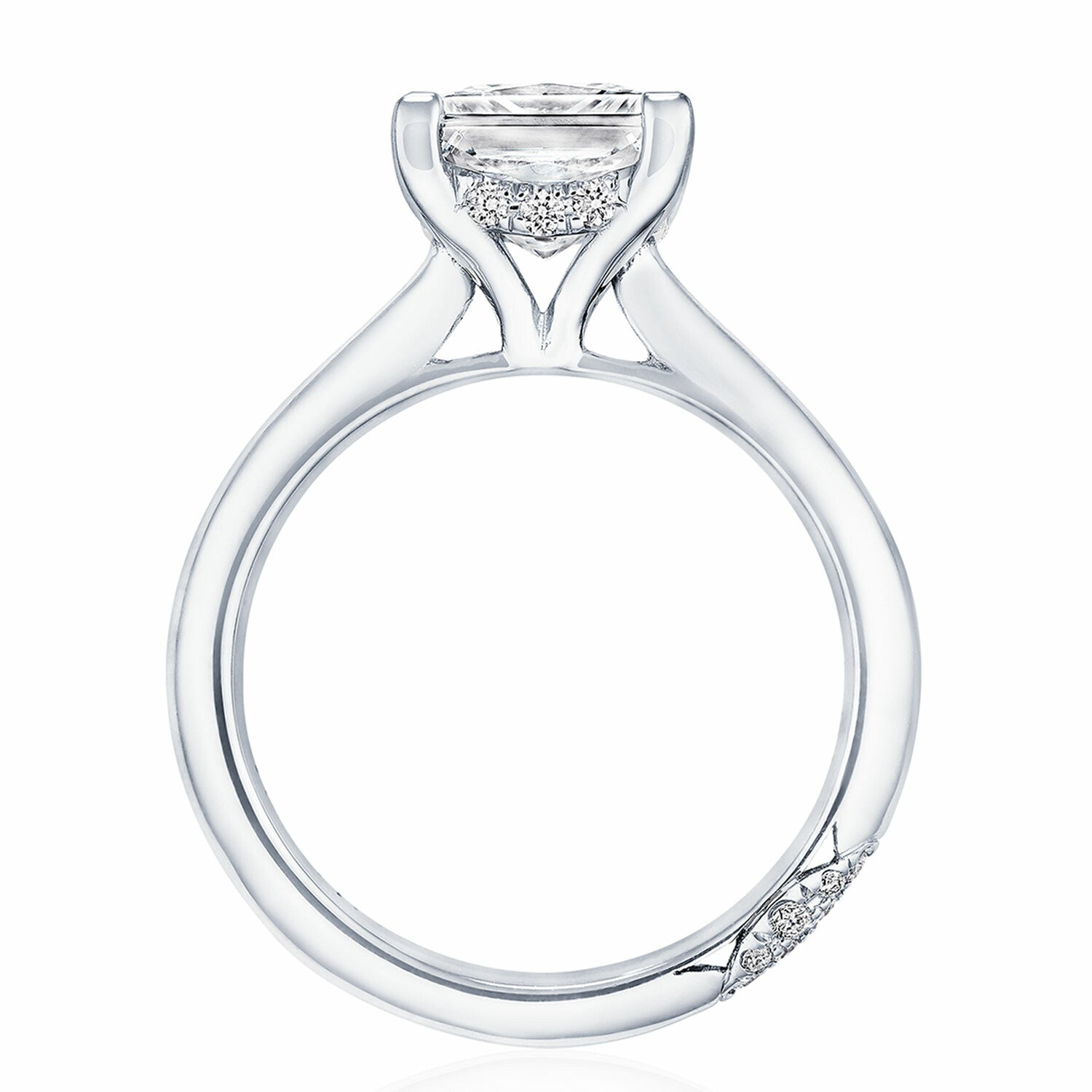 Princess Solitaire Platinum Engagement Ring - HT2671