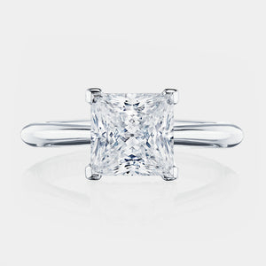 Princess Solitaire Platinum Engagement Ring - HT2671