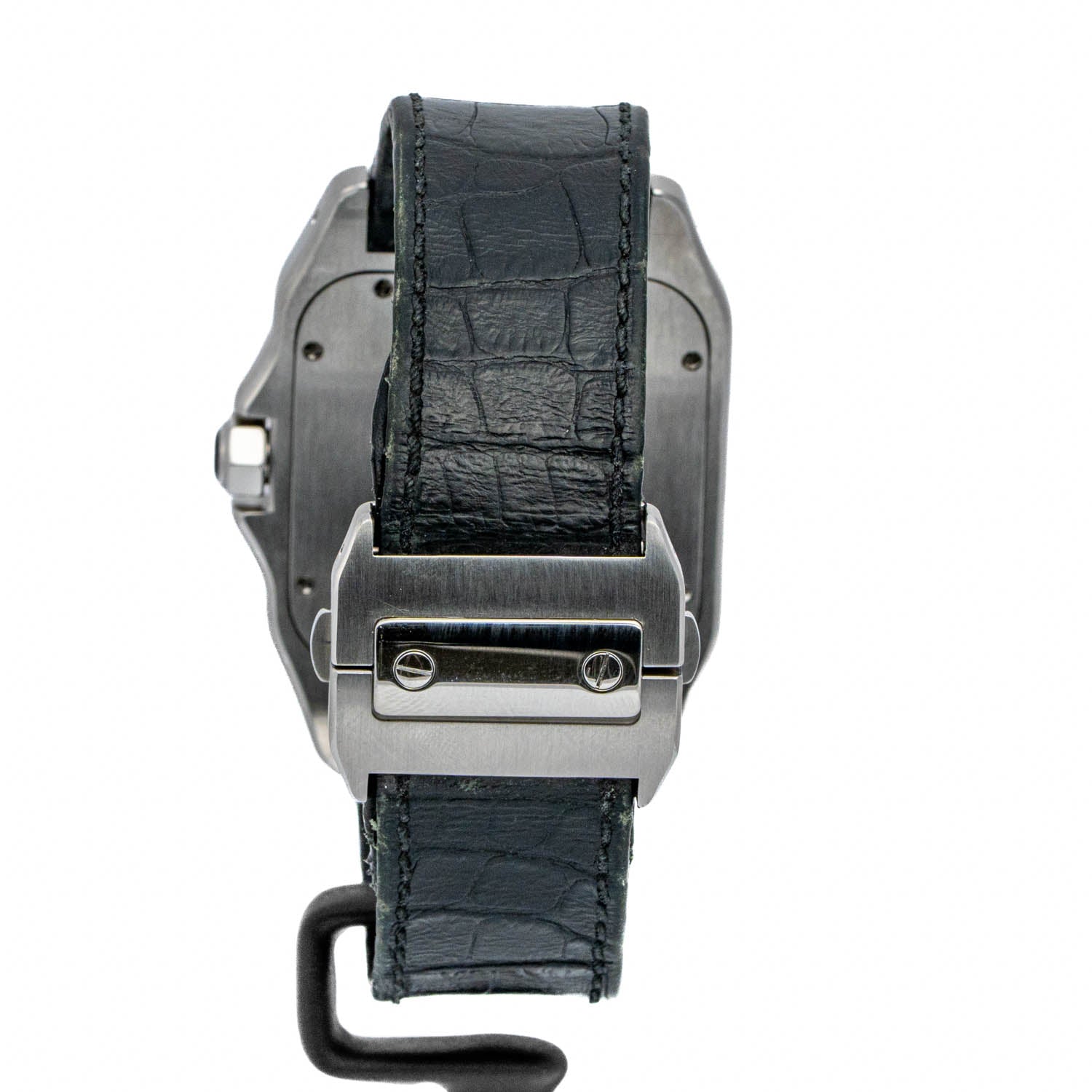 Cartier Santos 100 White Dial on Strap -  W20073XB