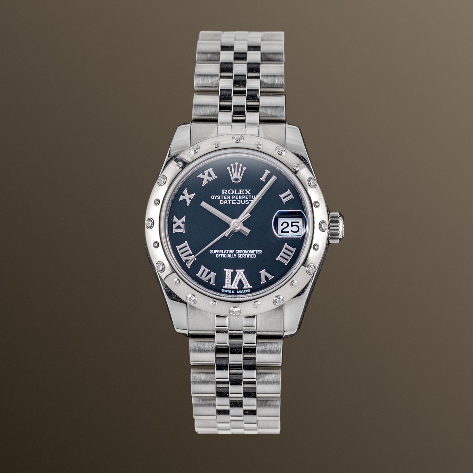 Rolex Datejust 31mm Factory Diamond Bezel - 178344