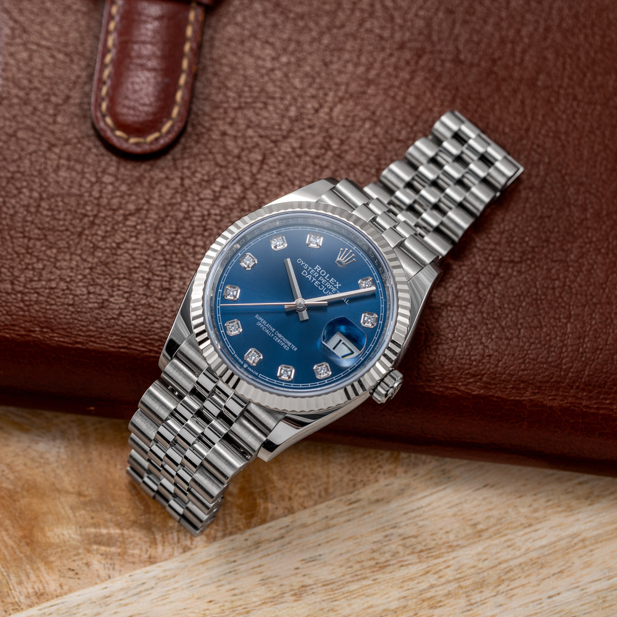 Rolex Datejust 36 Blue Diamond Dial Jubilee 126234