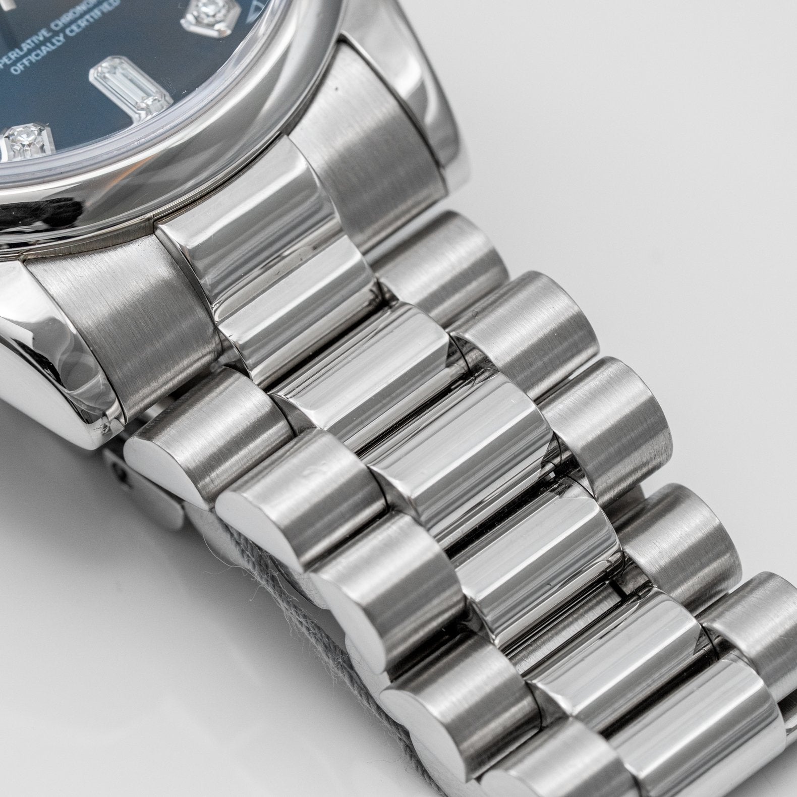 Rolex Day-Date Platinum 36mm Blue Diamond Dial - 118206