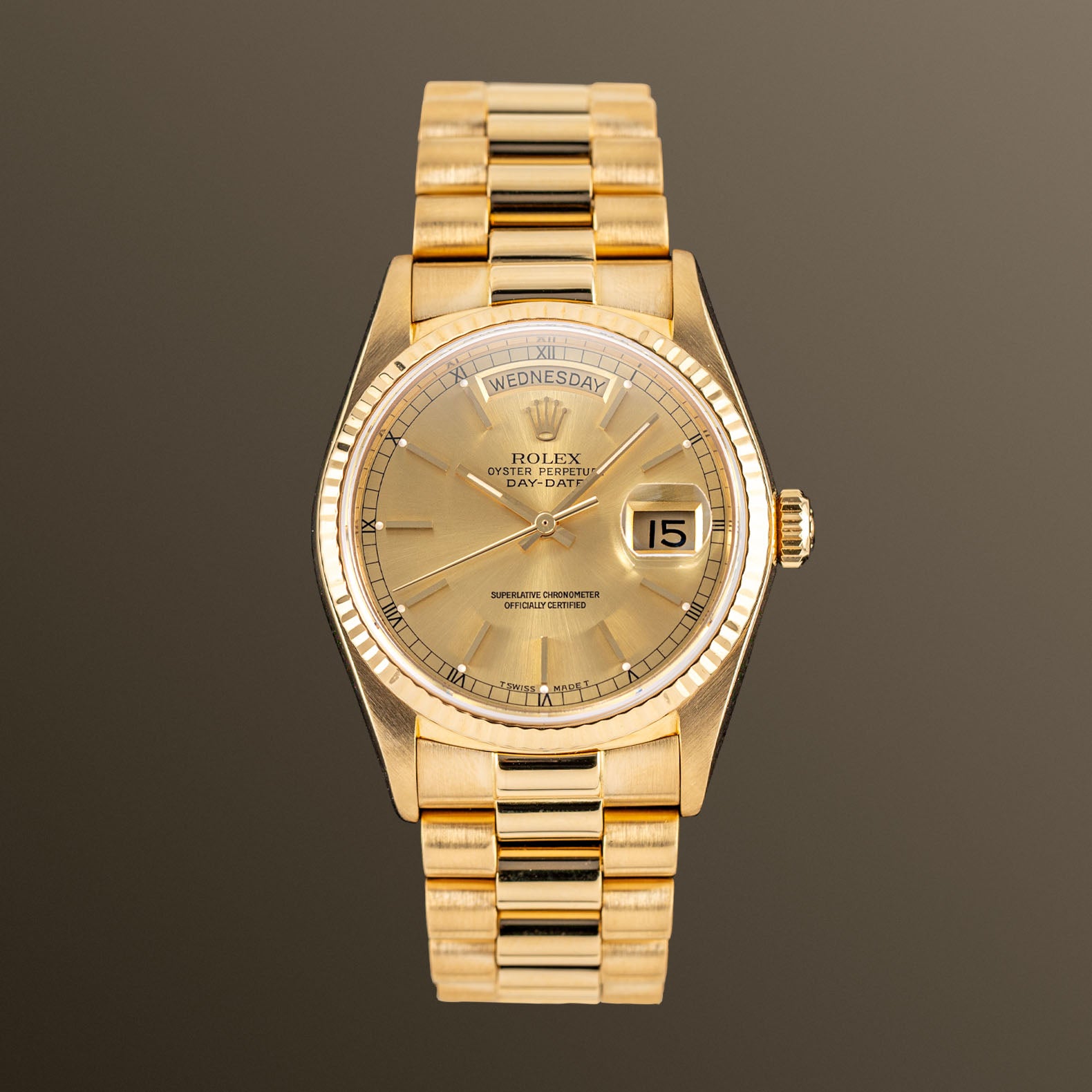 Rolex Day-Date 36mm Champagne Dial – 18038