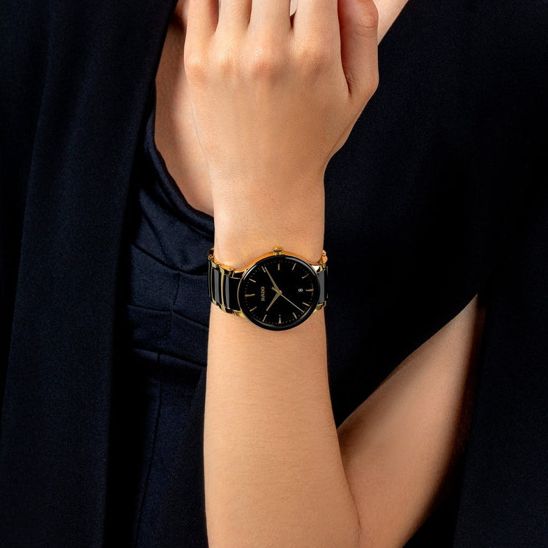 Rado | Centrix Quartz 39.5mm - Black Dial on Bracelet