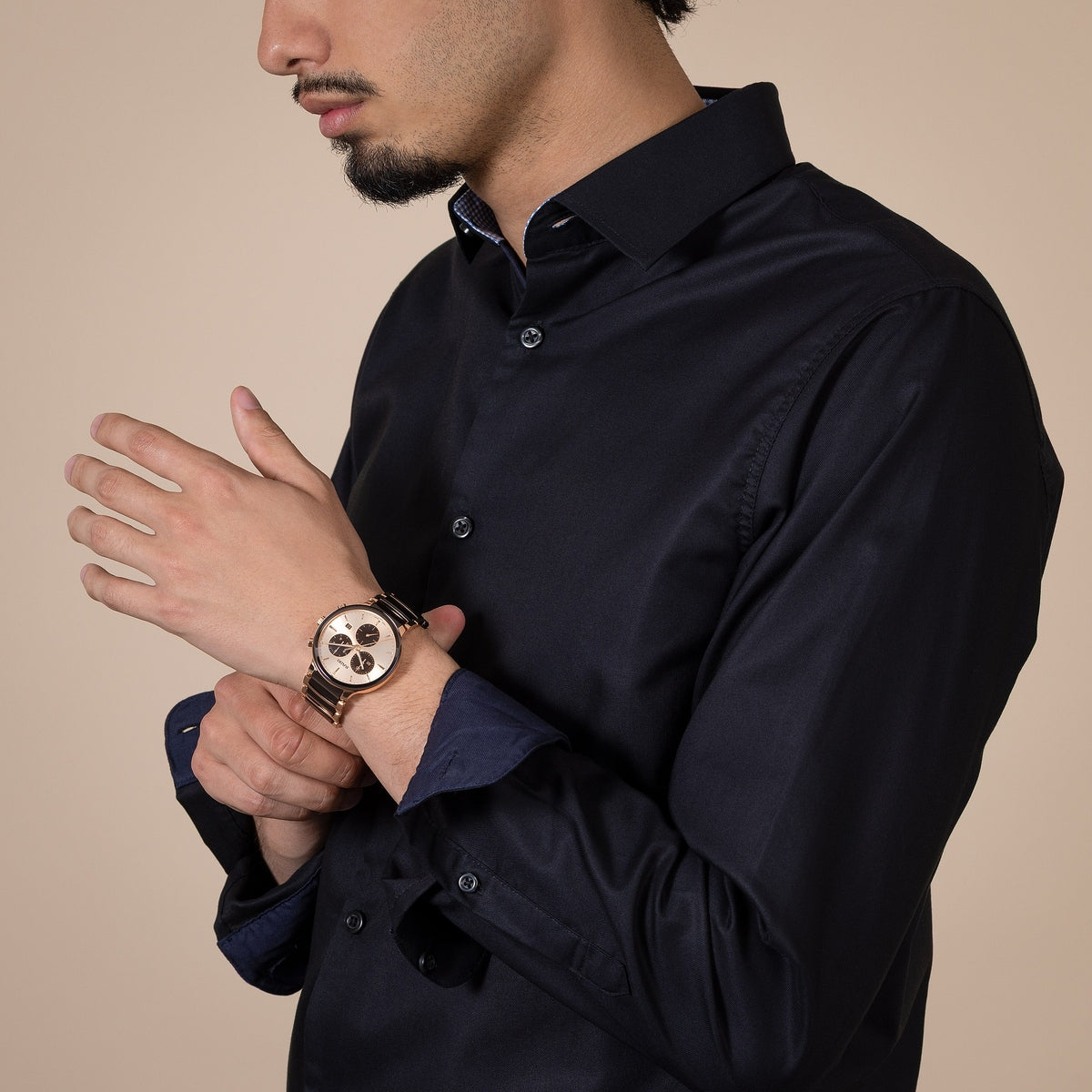 Centrix Chronograph 41mm - Gold Dial on Bracelet