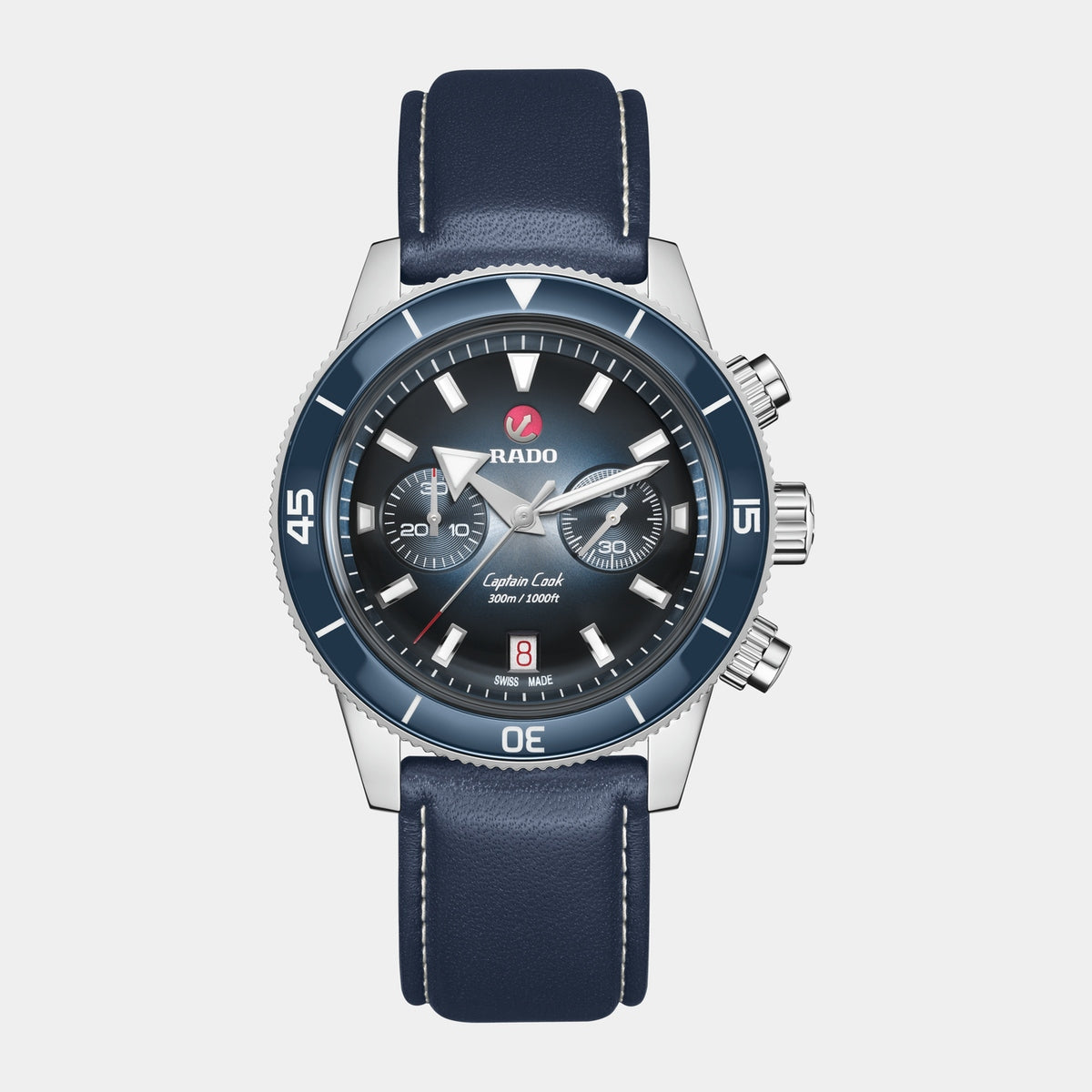 Captain Cook Chronograph 43 mm - Blue Gradient Dial on Bracelet