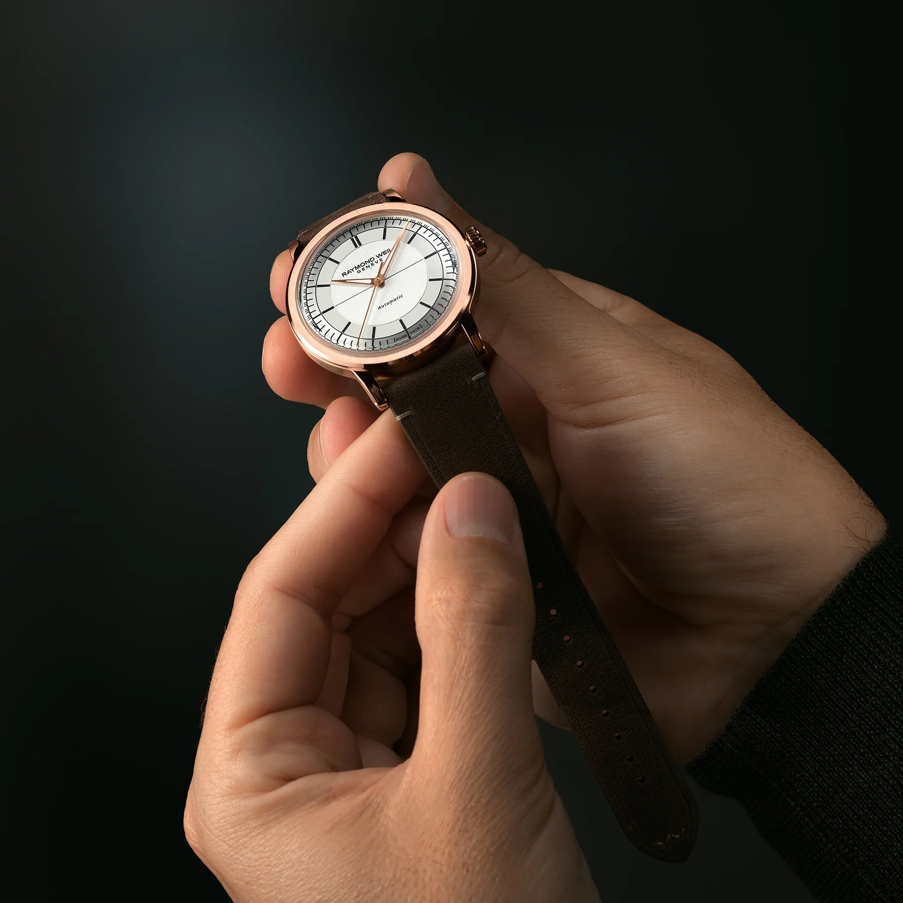 Millesime 39mm Rose Gold Tone - Silver Dial on Strap