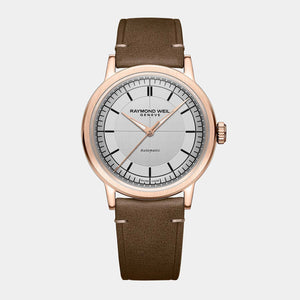 Millesime 39mm Rose Gold Tone - Silver Dial on Strap