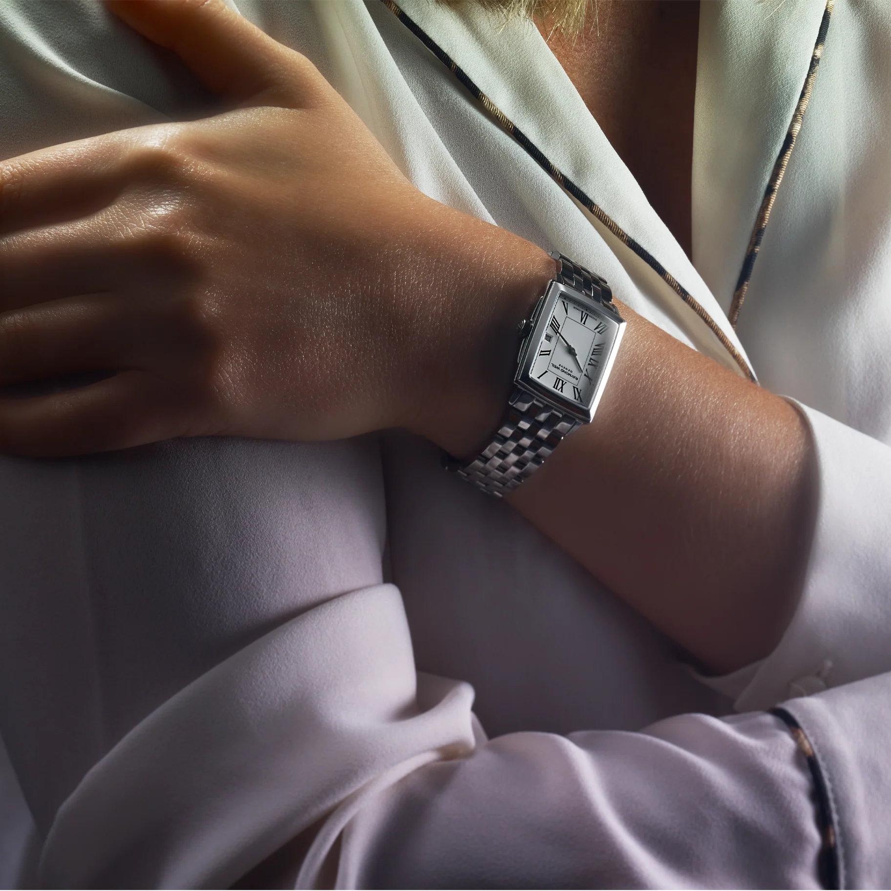 Toccata Square 22x28mm - White Dial on Bracelet