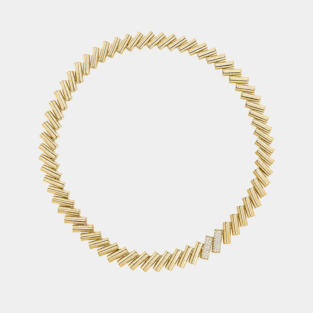 Domino Diamond Accents Collar Necklace