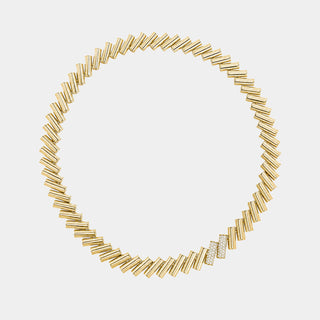 Domino Diamond Accents Collar Necklace