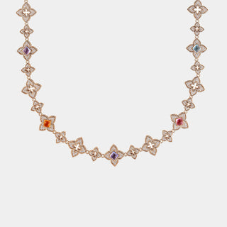 Venetian Princess Carnival Diamond & Mixed Gemstone Long Necklace