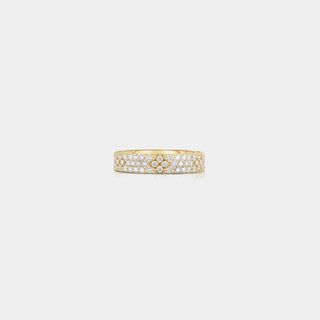 Love in Verona Pavé Diamond Ring in 18K Yellow Gold