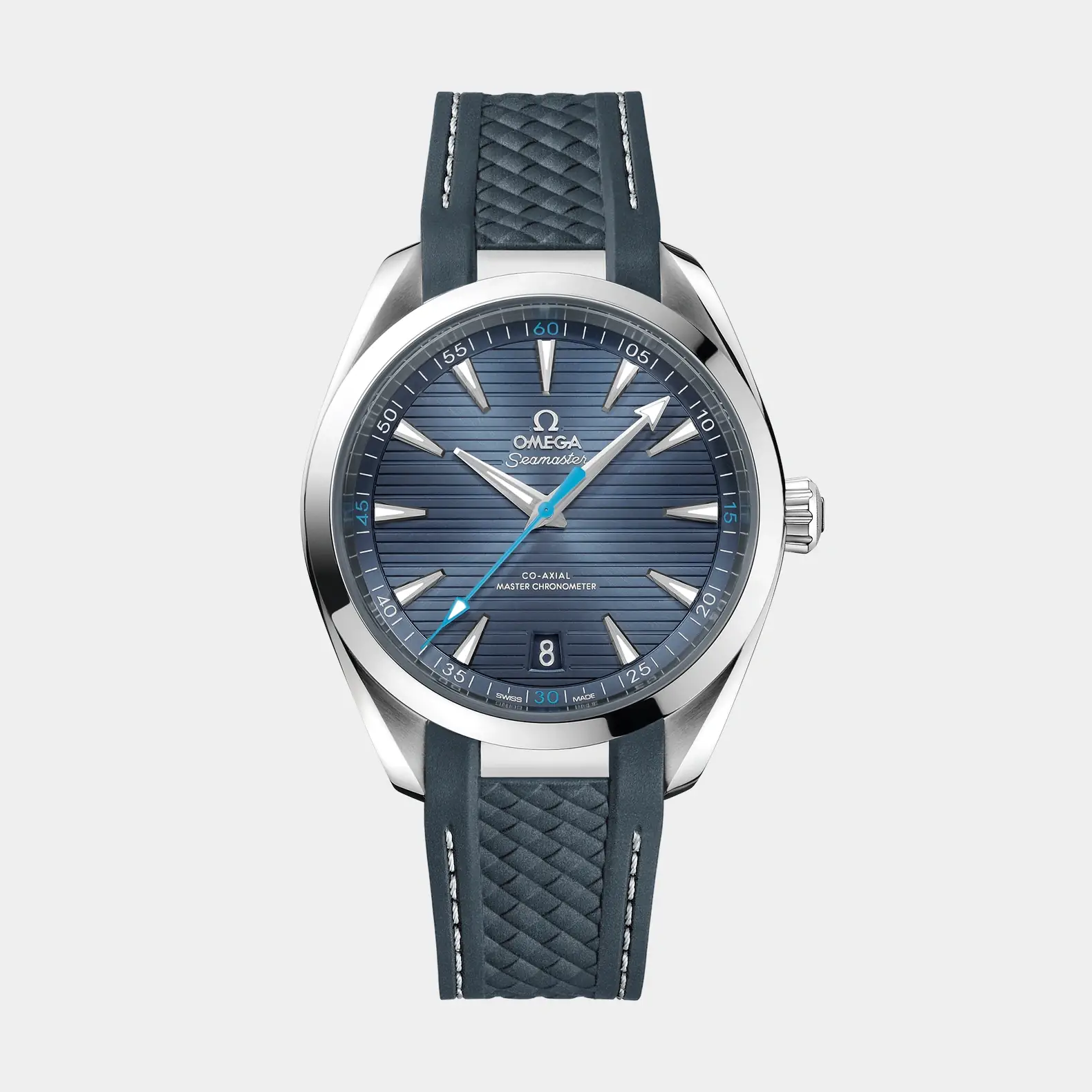 Seamaster Aqua Terra 41mm - Blue Teak Dial on Rubber Strap