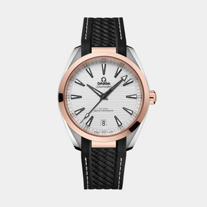 Seamaster Aqua Terra Two-Tone 41mm - Silver Dial on Rubber