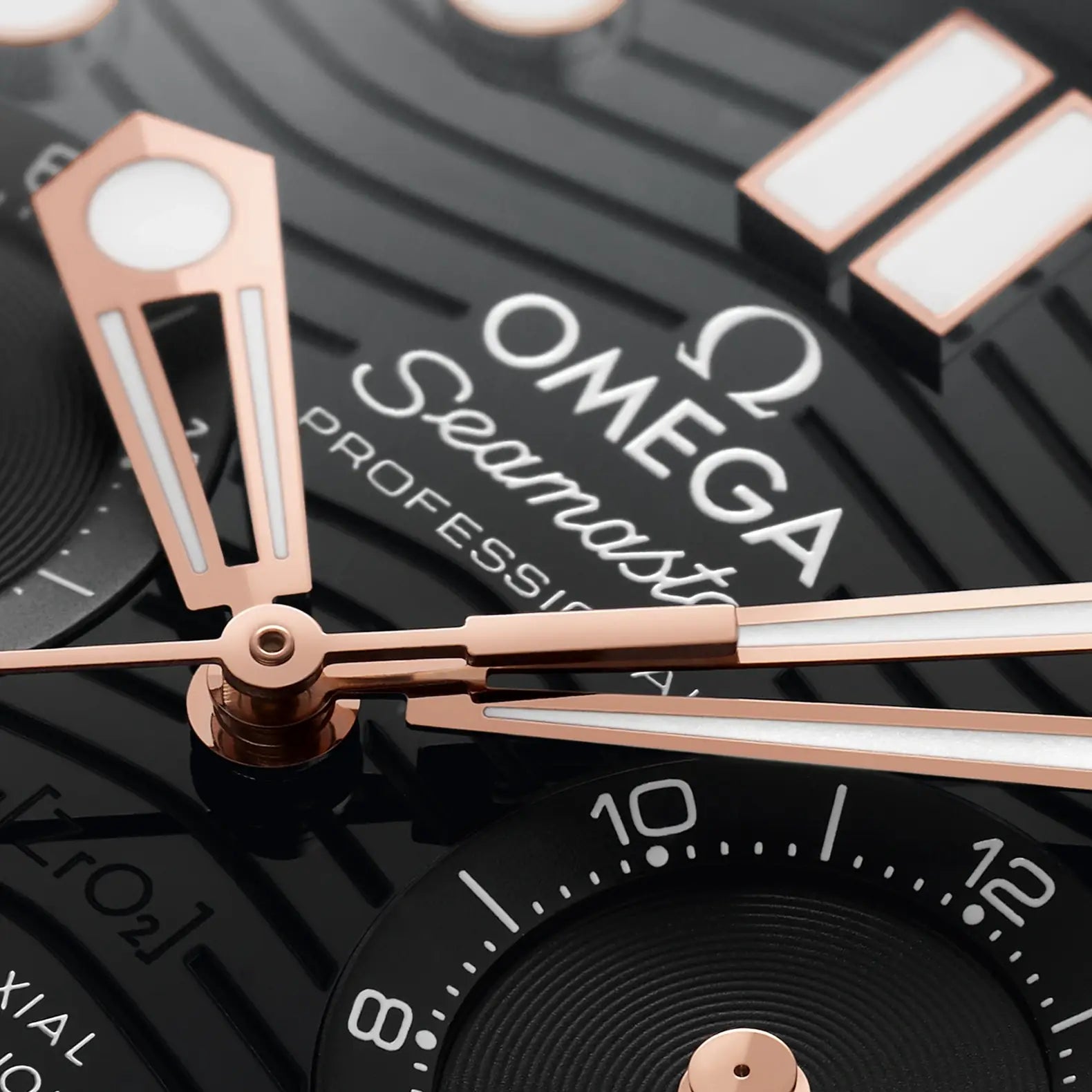 Seamaster Diver 300M Chrono - Sedna Gold Bezel on Rubber Strap