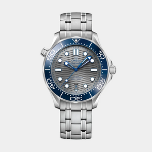 Seamaster Diver 300M 42mm - Blue Bezel Grey Dial on Bracelet