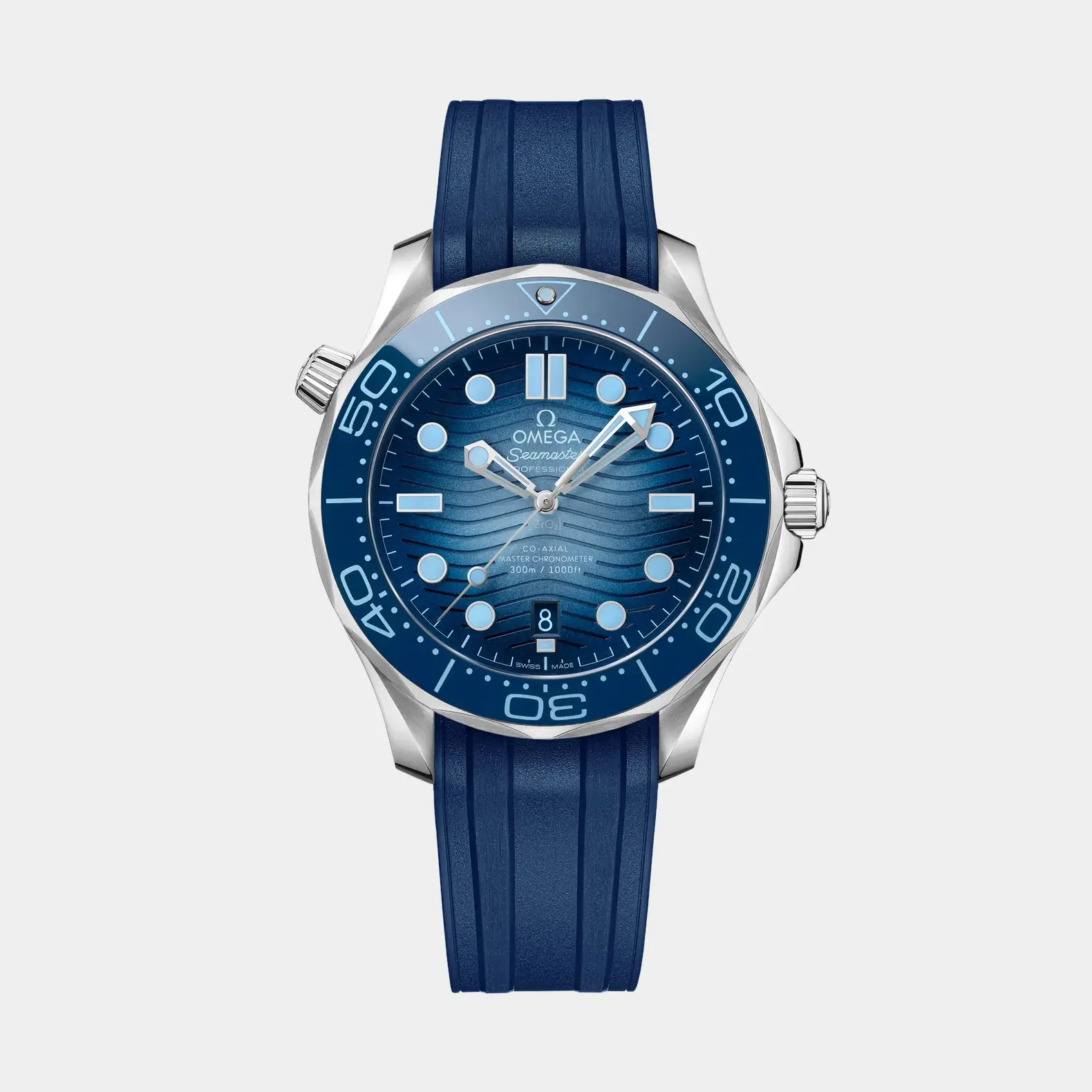 Seamaster Diver 300M 42mm - Blue Gradient Dial on Rubber Strap
