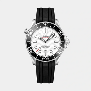 Seamaster Diver 300M 42mm - White Dial on Rubber Strap