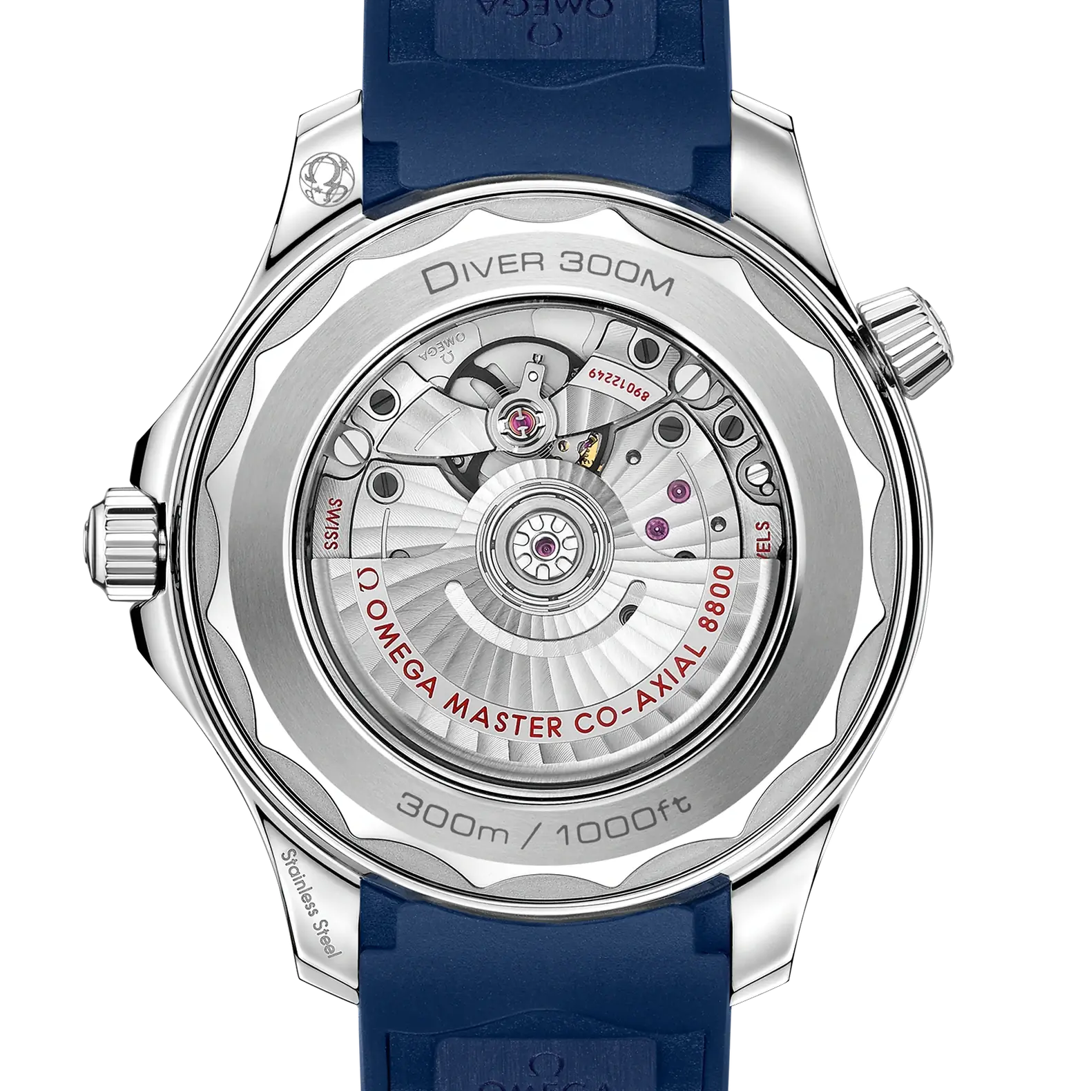 Seamaster Diver 300M - Blue Bezel Grey Dial on Rubber Strap