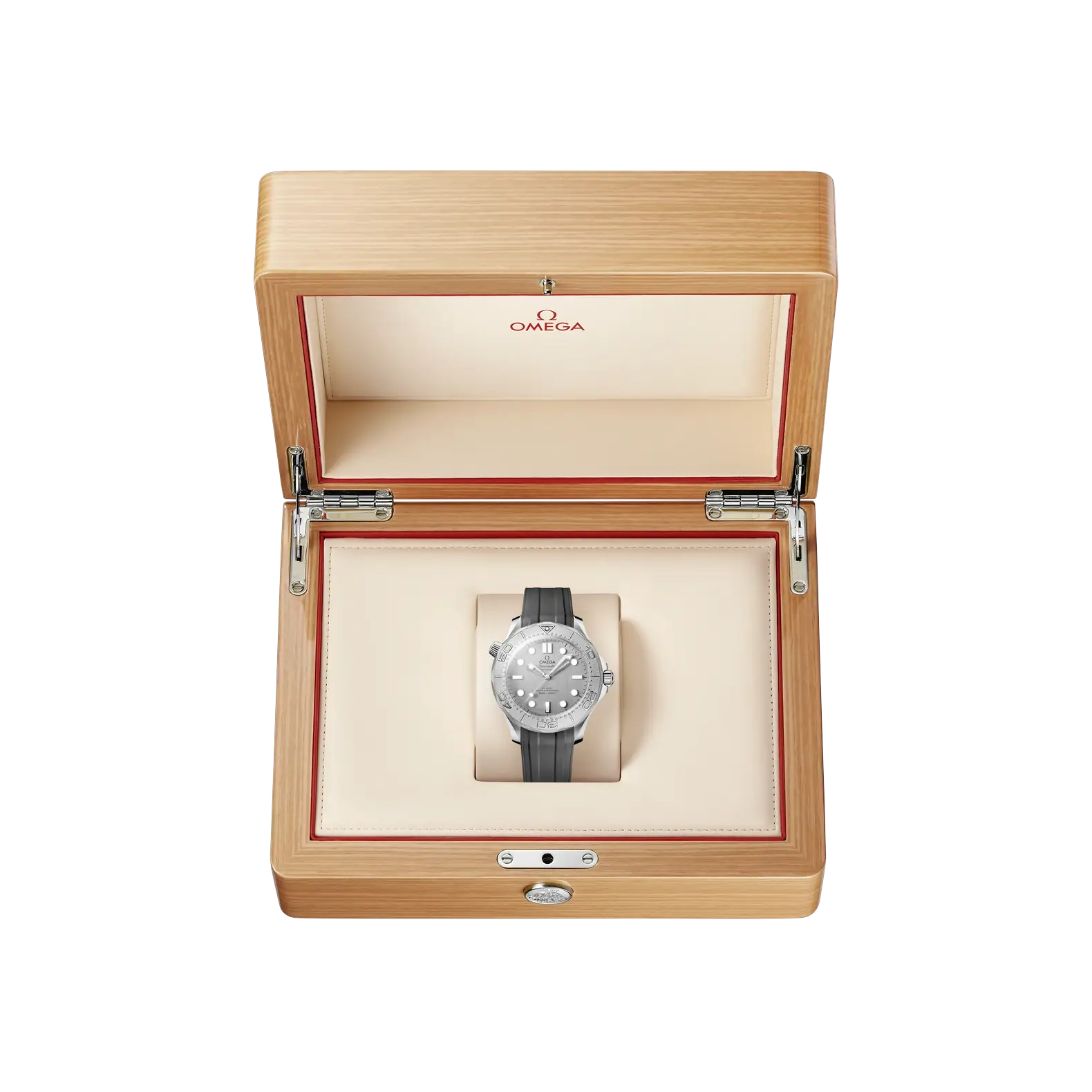 Seamaster Diver 300M - Titanium Bezel Silver Dial on Rubber Strap